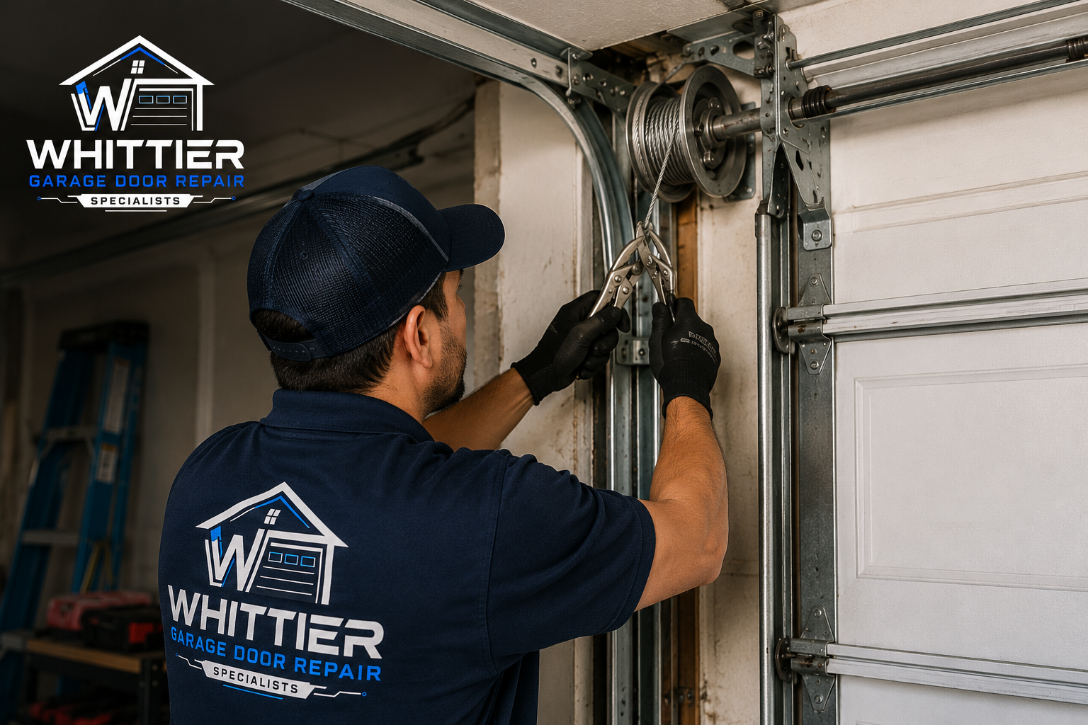 Garage door cable repair service in Whittier