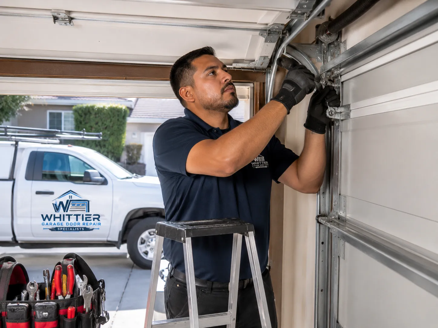 Garage door tune-up and maintenance service in Whittier