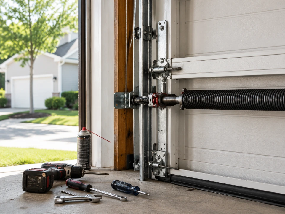 Garage door spring repair service in Whittier